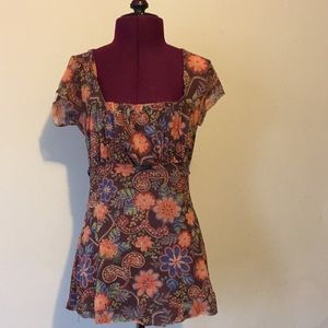 Anthropologie capped sleeve top.